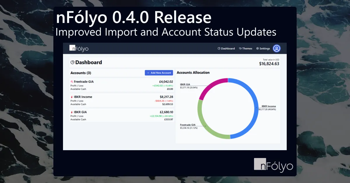 feature image for 'nFolyo v0.4.0 – Improved Import and Account Status Updates'